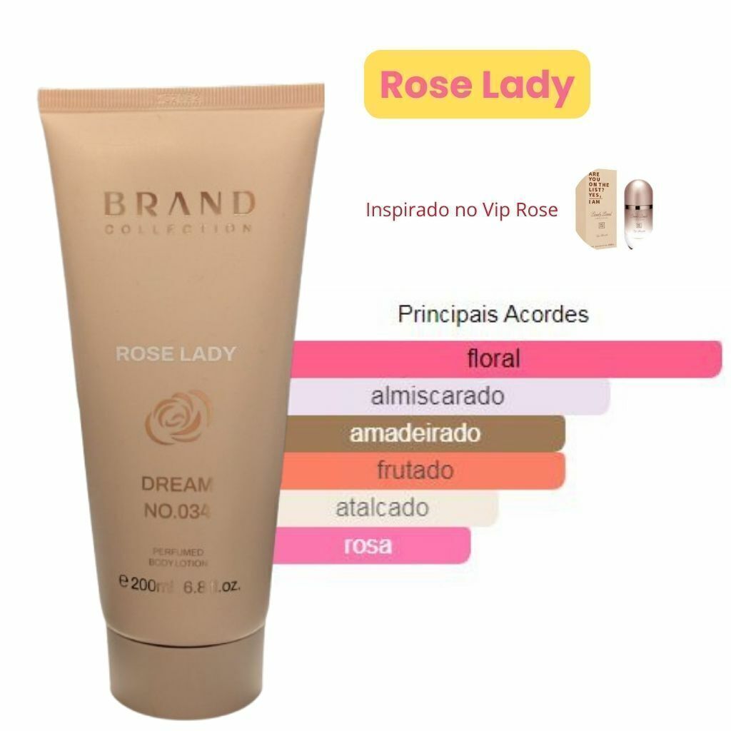 Hidratante Corporal Brand Collection 034 - Inspirado no 212 Vip Rosê