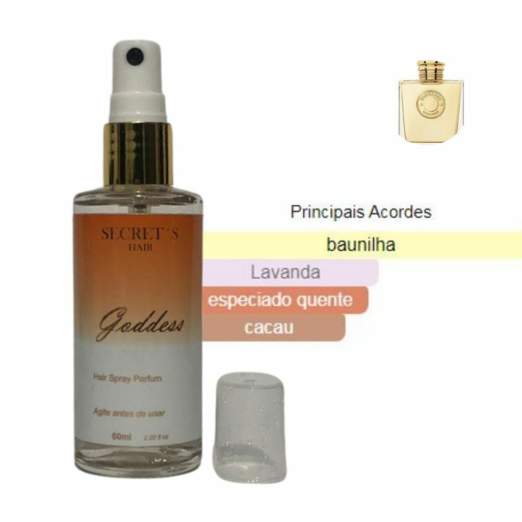 Perfume de Cabelo Bifásico Secrets Hair- inspirado no Burberry Goddess