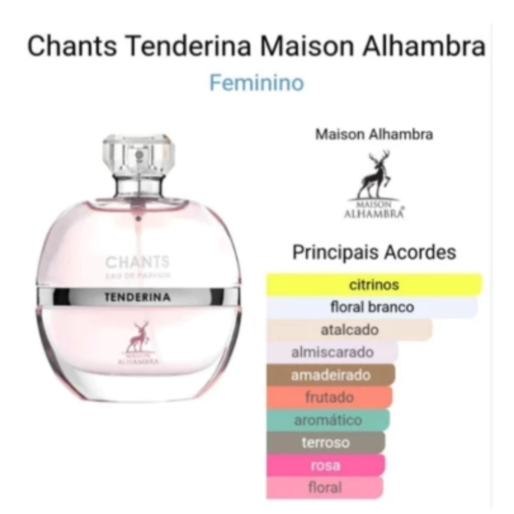 Perfume Árabe Feminino Chants Tenderina de Maison Alhambra 100ml