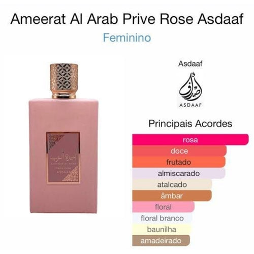 Perfume Árabe Ameerat Al Arab Prive Rose