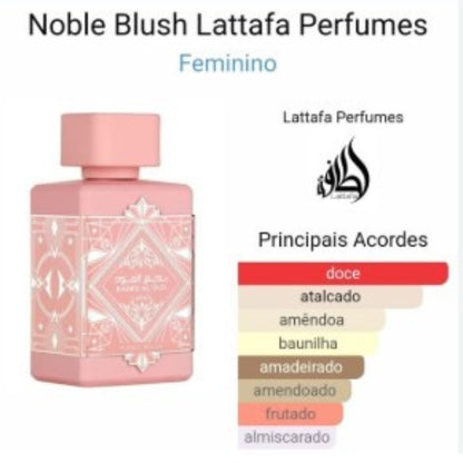 Perfume Árabe Feminino Noble Blush de Lattafa 100ml- Original Lacrado
