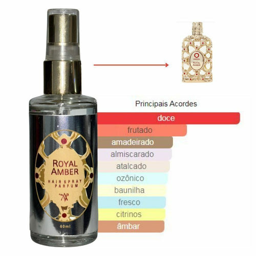 Perfume de Cabelo Bifásico Secrets Hair- inspirado no Royal Amber 60ml
