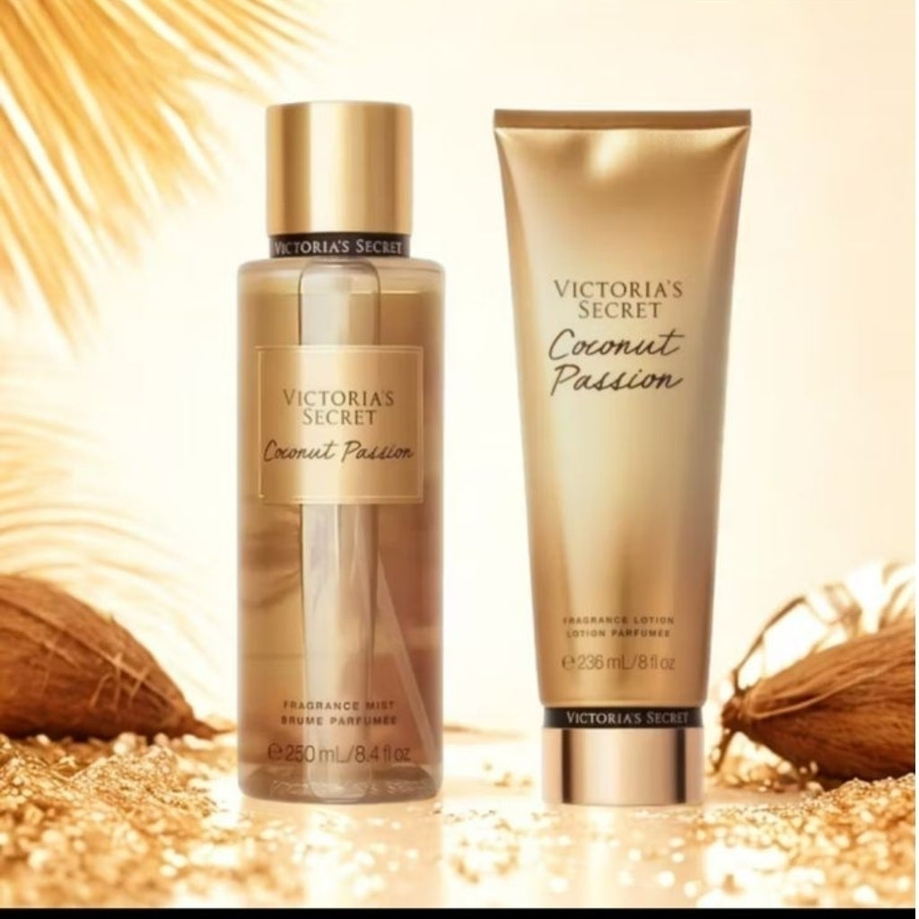 Kit Body Splash e Hidratante Corporal Victoria's Secret Coconut Passion