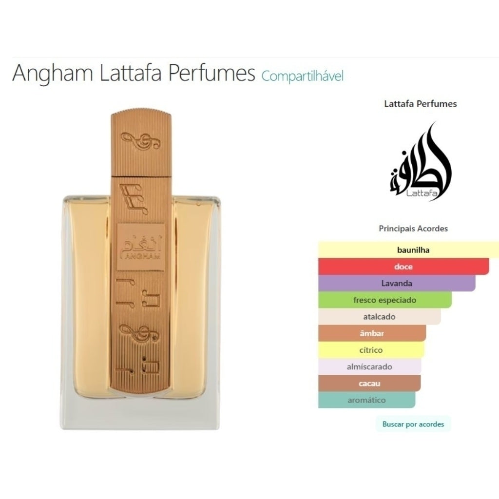 Perfume Árabe Feminino Angham 100ml Original Lattafa Alta Fixação