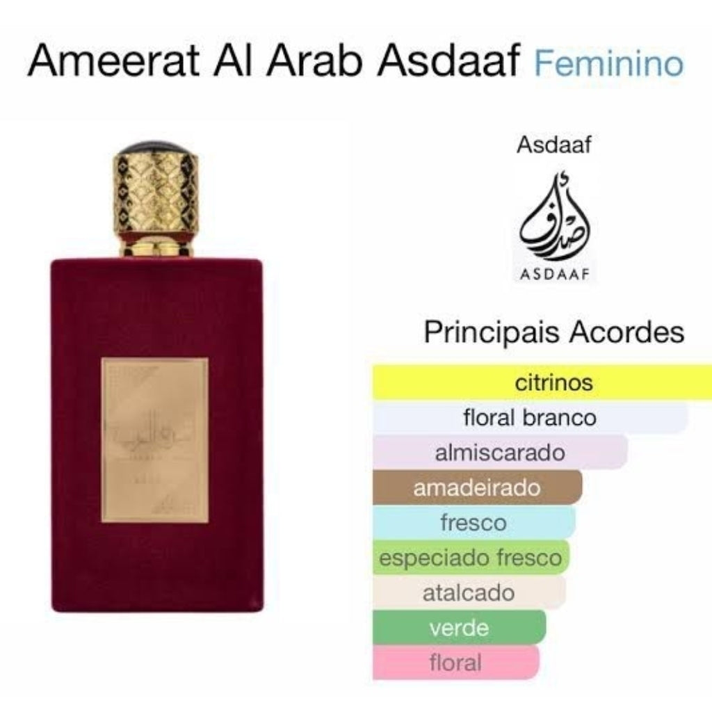 Perfume Árabe Ameerat Al Arab Asdsaf O Perfume da Princesa das Arábias