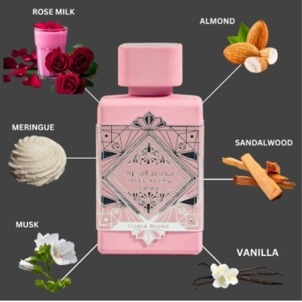 Perfume Árabe Feminino Noble Blush de Lattafa 100ml- Original Lacrado