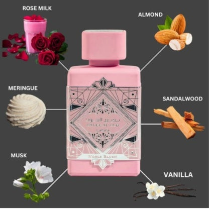 Perfume Árabe Feminino Noble Blush de Lattafa 100ml- Original Lacrado