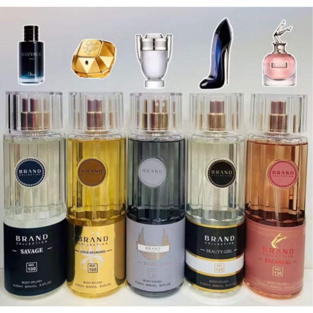 Body Splash 250ml Brand Collection – Fragrâncias Importadas Femininas | Perfume Leve e Refrescante para o Dia a Dia