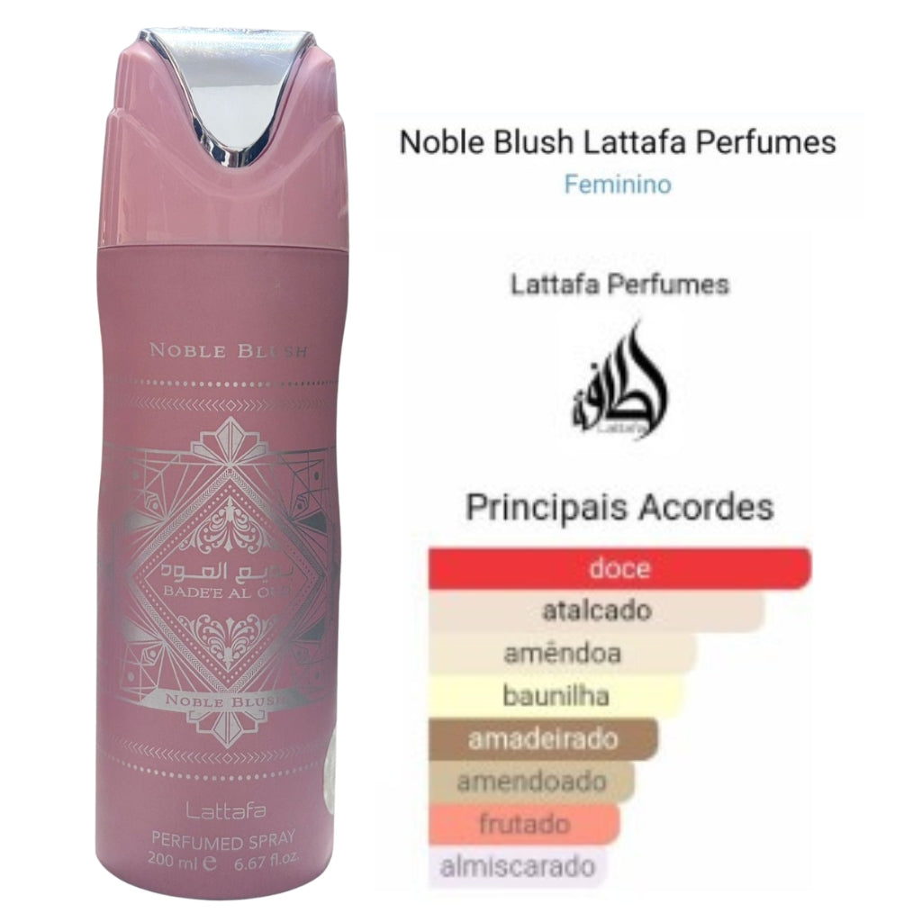 Perfume Árabe Bade'e Al Oud Noble Blush Lattafa Spray 200ml Original