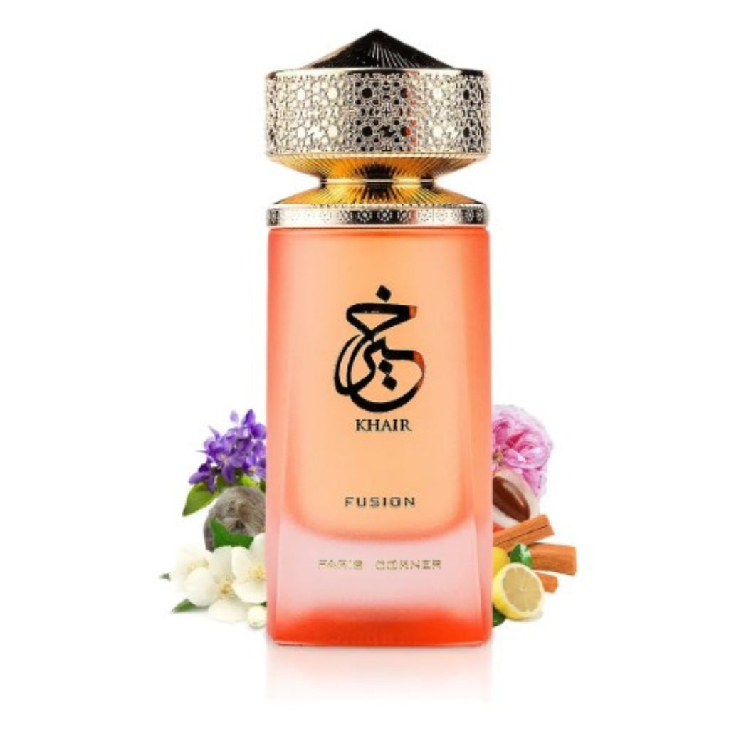Perfume Árabe Feminino Khair Fusion Paris Corner Doce Frutado Sofisticado Alta Fixação