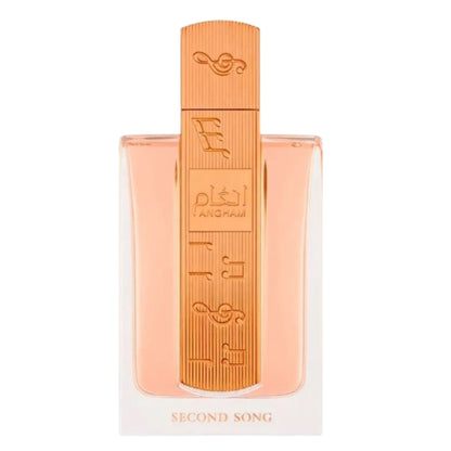 Perfume Árabe Angham Second Song Lattafa 100ml Eau de Parfum Feminino Doce Cremoso Ambarado Alta Fixação
