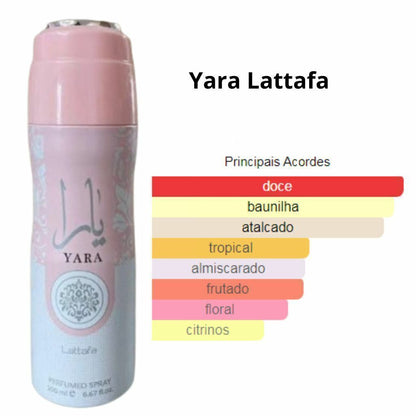 Spray Árabe Yara Lattafa 200ml