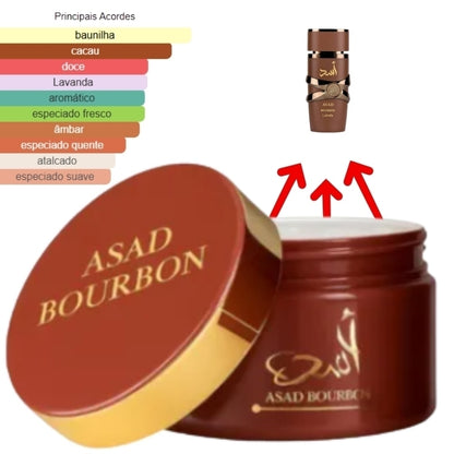 Pasta Creme Perfumado Asad Bourbon Isabelle La Belle Fragrâncias Luxo 200ml