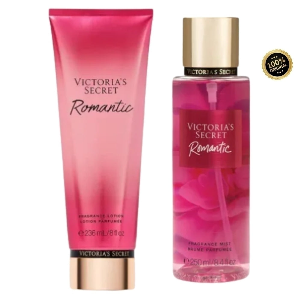 Kit Body Splash e Hidratante Corporal Victoria's Secret Romantic