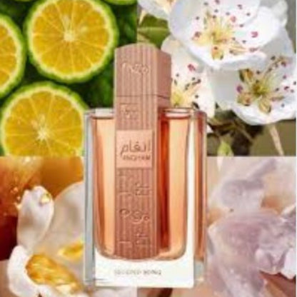 Perfume Árabe Angham Second Song Lattafa 100ml Eau de Parfum Feminino Doce Cremoso Ambarado Alta Fixação