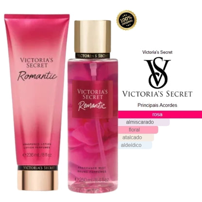 Kit Body Splash e Hidratante Corporal Victoria's Secret Romantic
