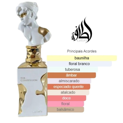 Perfume Árabe Feminino Her Confession 100ml – Alta Fixação e Longa Duração Original