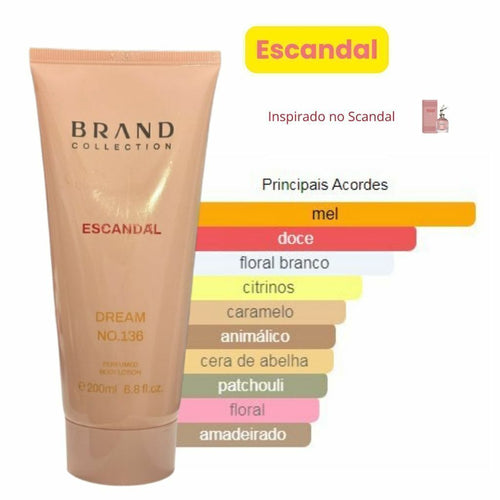 Creme Hidratante Corporal Brand Collection 136 - inspirado no Scandal -200ml