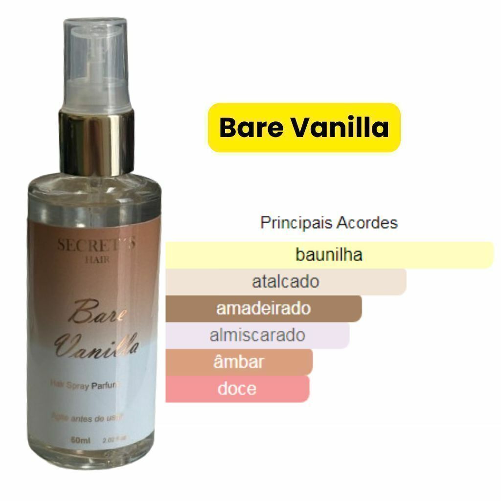 Perfume de Cabelo Secrets Hair Bare Vanilla 60ml