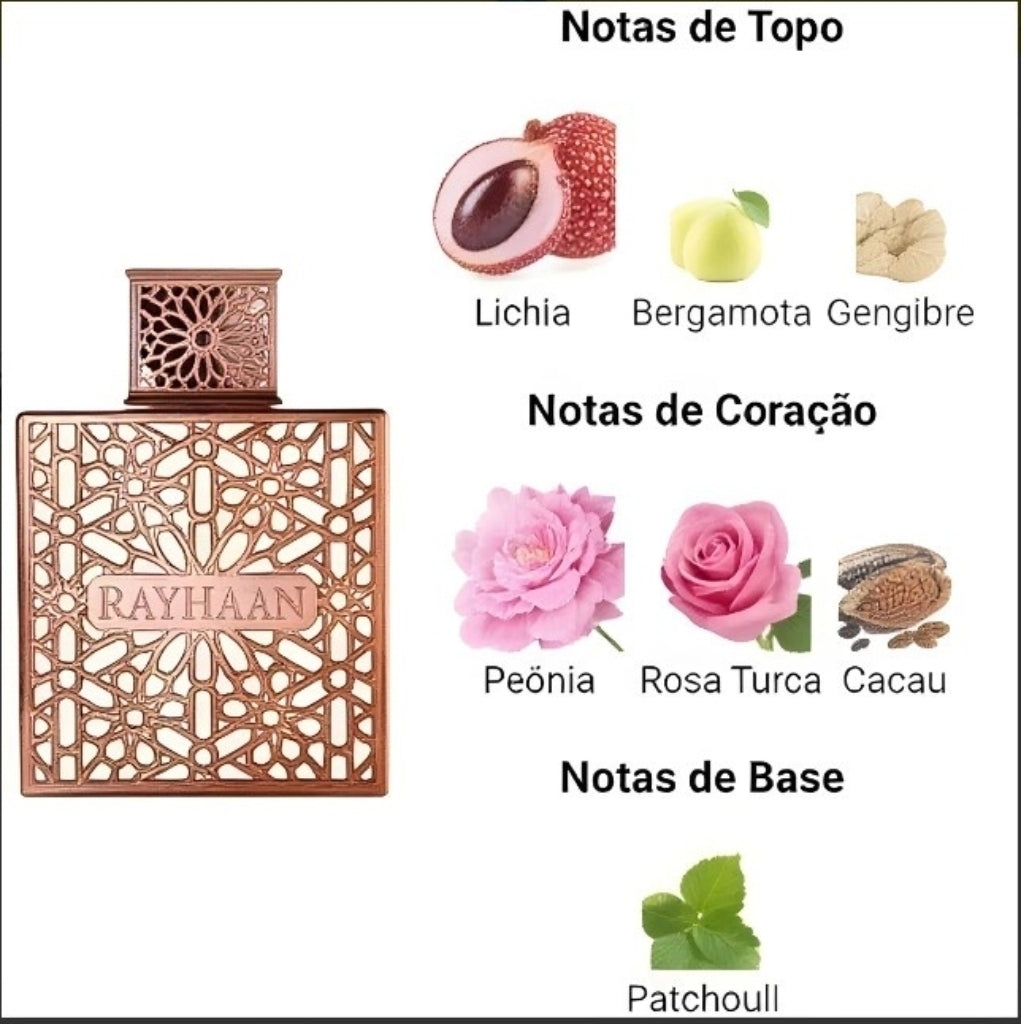 Perfume Árabe Feminino Rayhaan Divine – Eau de Parfum 100ml