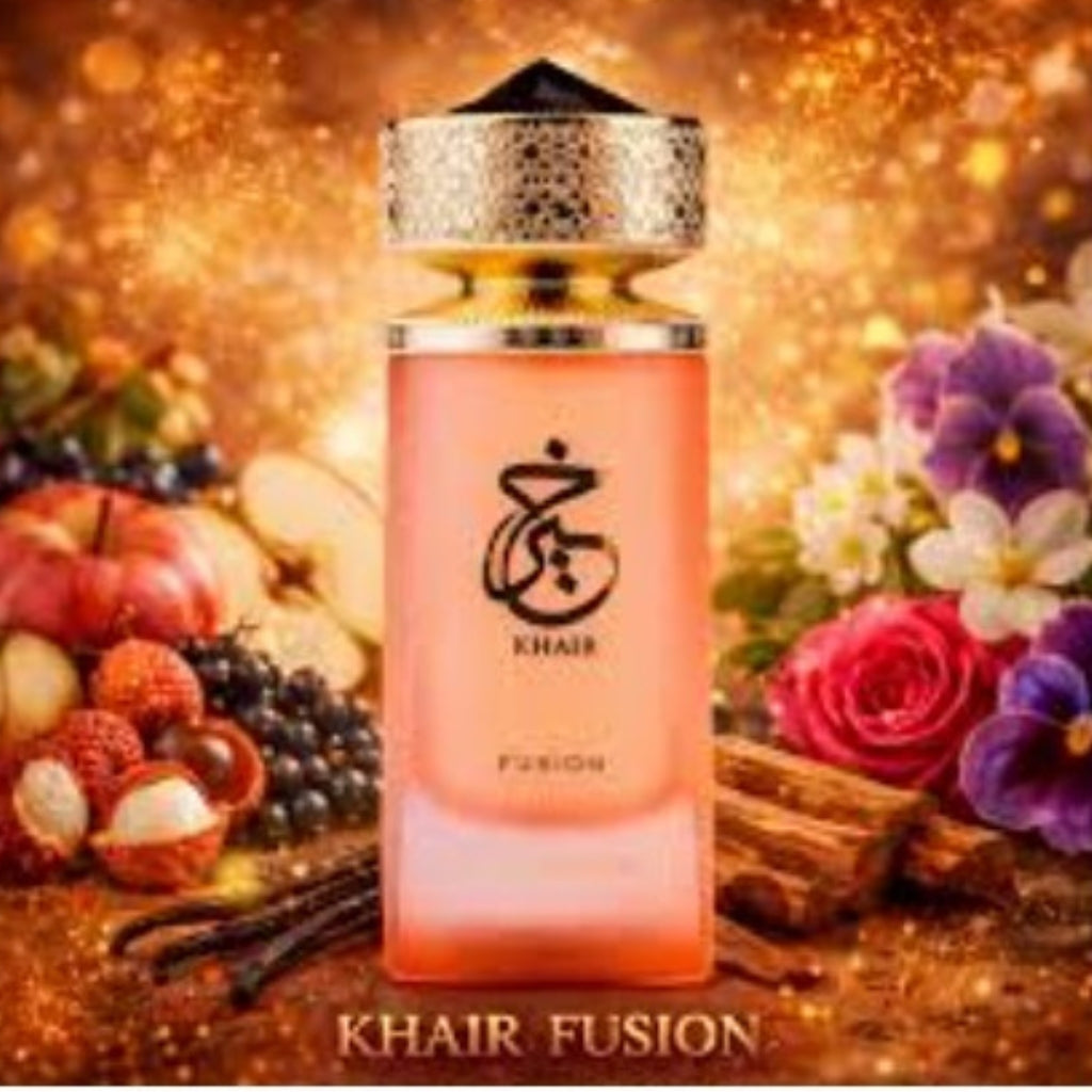 Perfume Árabe Feminino Khair Fusion Paris Corner Doce Frutado Sofisticado Alta Fixação