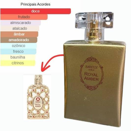 Perfume Isabelle La Belle 100ml – Árabe, Importado, Alta Fixação, Luxo | Asad, Fakhar, Royal Amber, Bourbon