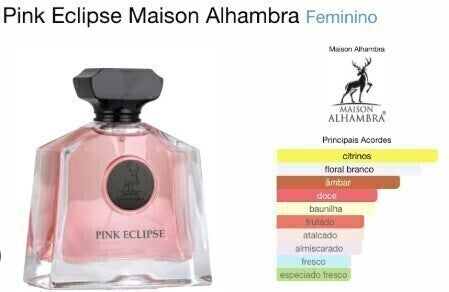 Perfume Árabe Feminino Pink Eclipse 100ml – Inspiração Prada Paradoxe Importado
