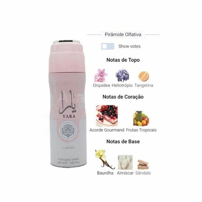 Spray Árabe Yara Lattafa 200ml